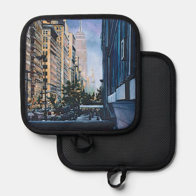 A Moment Hush in the City Limits Pot Holder (Front/Back)