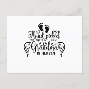 A moment in our arms a lifetime in our hearts announcement postcard