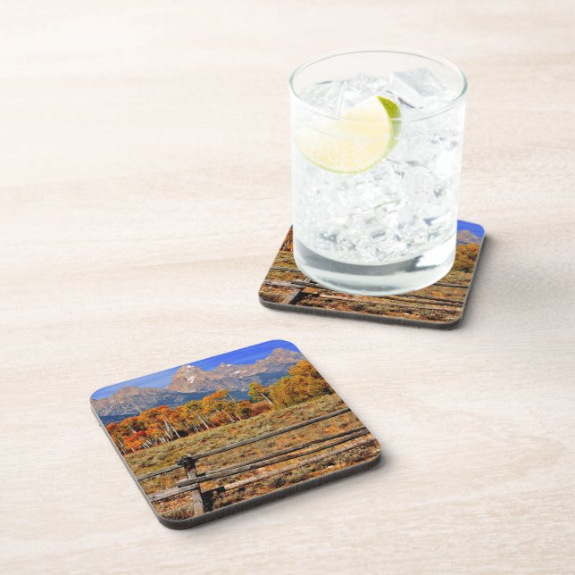 A Moment in Wyoming in Autumn Beverage Coaster (Right Side)