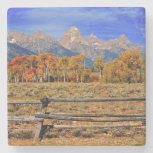 A Moment in Wyoming in Autumn Stone Coaster