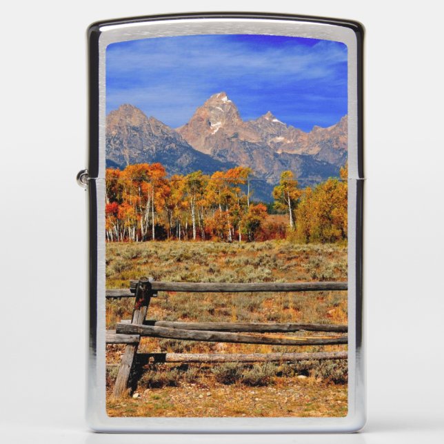 A Moment in Wyoming in Autumn Zippo Lighter (Front)