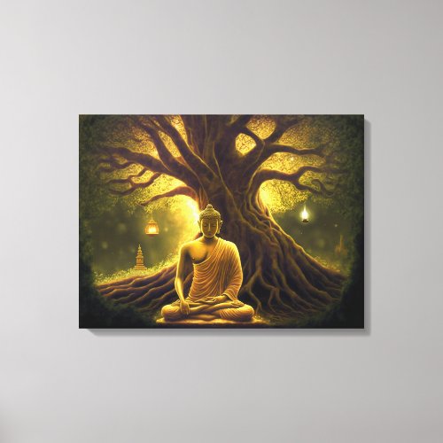 A Moment of Enlightenment Buddha Meditation Canvas Print