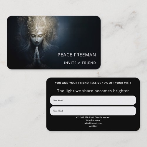 A Moment of Grace | Meditation Art Business Card