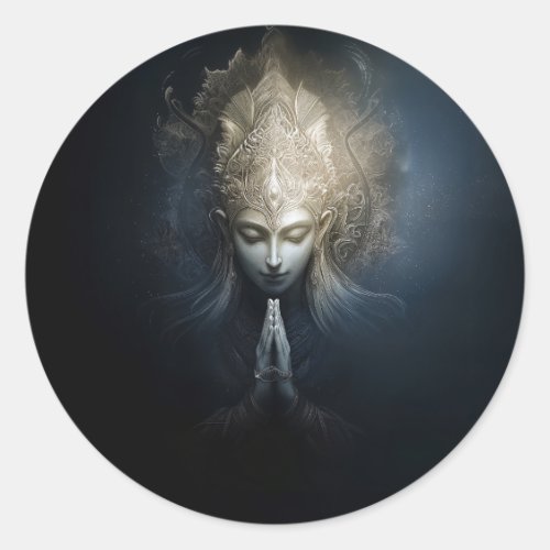 A Moment of Grace | Meditation Art Classic Round Sticker