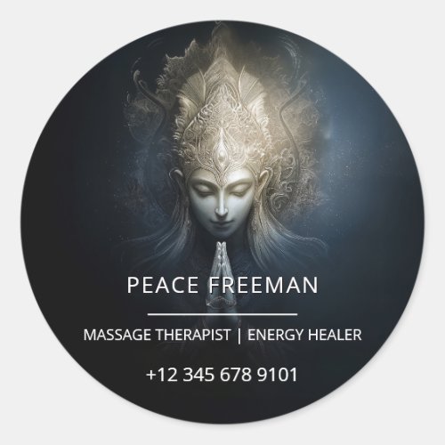 A Moment of Grace | Meditation Art Classic Round Sticker
