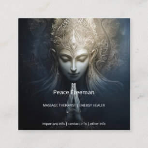 A Moment of Grace   Meditation Art Square Business Card