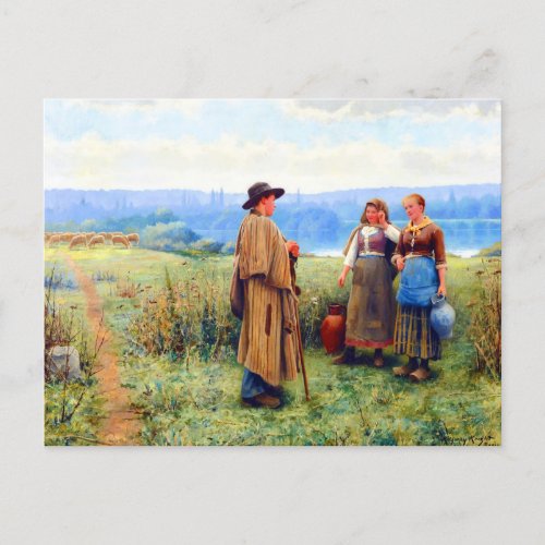 A Moment of Inaction by Daniel Ridgway Knight Postcard