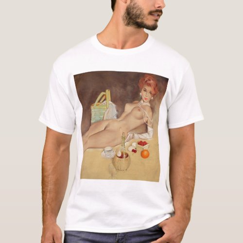 A moment of pleasure Pin Up Art T_Shirt