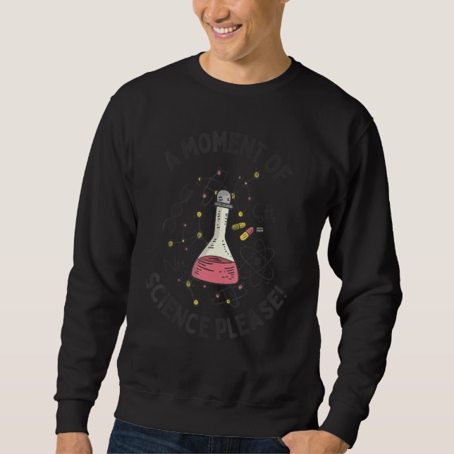 A Moment Of Science Please Funny Science Pun Scien Sweatshirt (Front)
