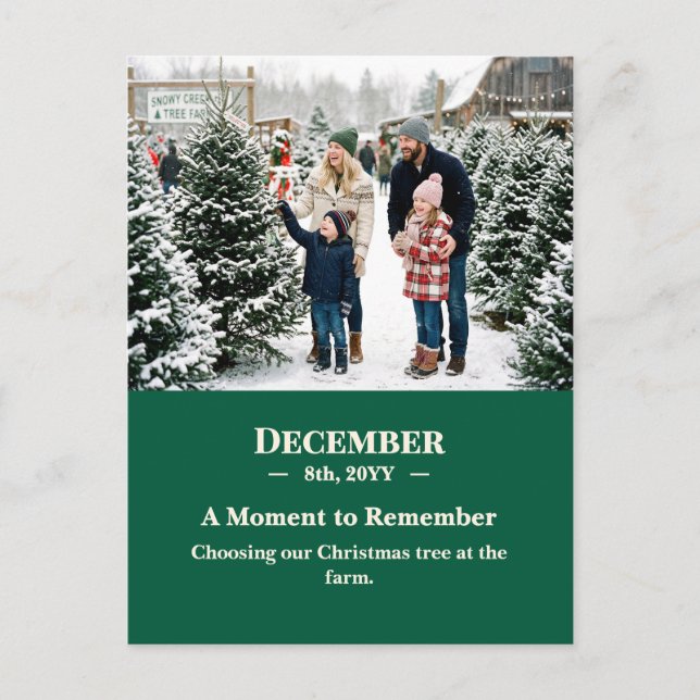 A Moment to Remember December Memory Photo Postcard (Front)