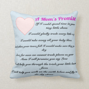 A Mom's Promise poem pillow