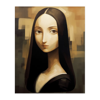 A Mona Lisa reimagined, a classic but also new. Acrylic Print