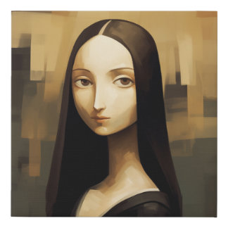 A Mona Lisa reimagined, a classic but also new. Faux Canvas Print