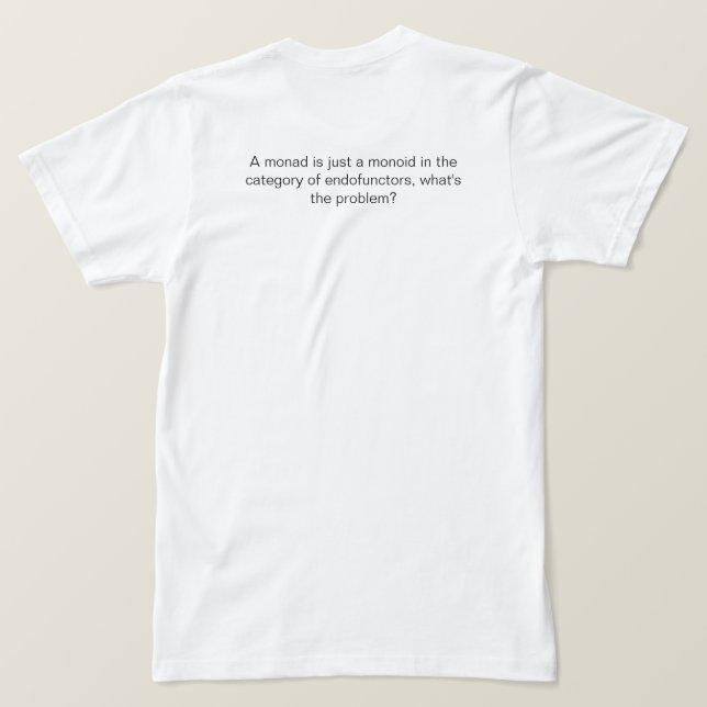 A monad T-Shirt (Design Back)