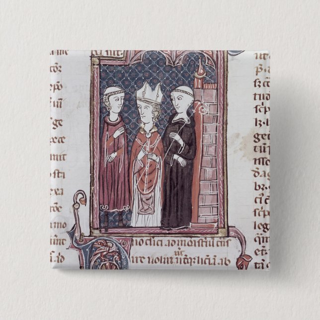 A Monk, a Bishop and an Abbot Button (Front)