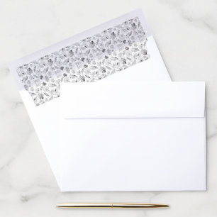 A monochromatic design showcasing a multitude of f envelope liner