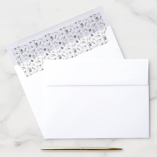 A monochromatic design showcasing a multitude of f envelope liner (Desk)