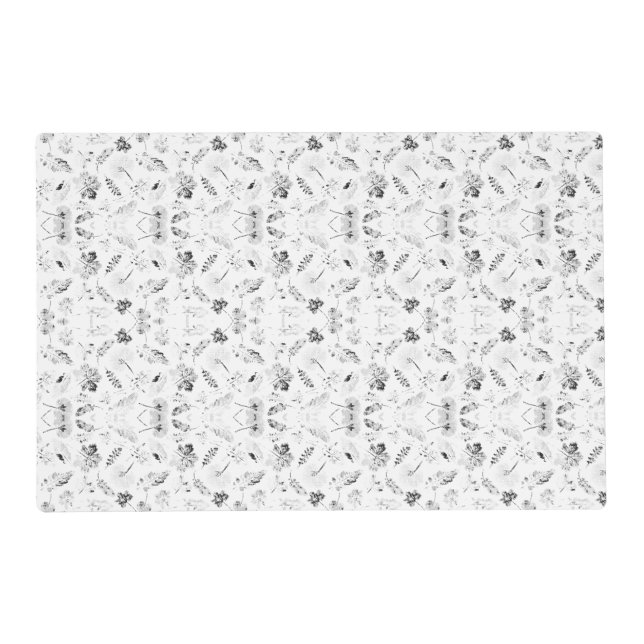 A monochromatic design showcasing a multitude of f placemat (Front)