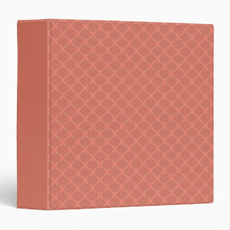 A monochrome dark orange small geometric pattern. 3 ring binder
