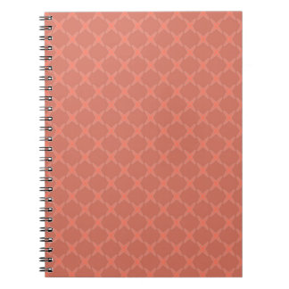A monochrome dark orange small geometric pattern. notebook