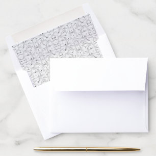 A monochrome pattern featuring numerous intersecti envelope liner