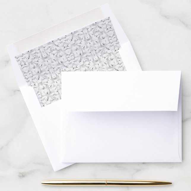 A monochrome pattern featuring numerous intersecti envelope liner (Desk)