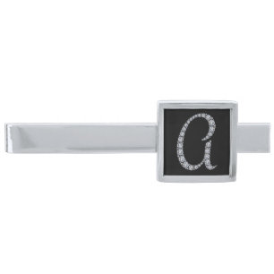 A Monogram bling ring tie bar