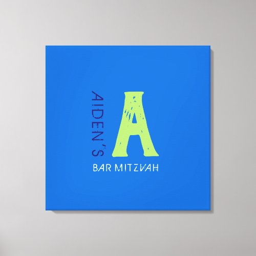 A Monogram Initial Bar Bat Mitzvah Sign-In Board