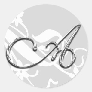 A Monogram Letter Wedding Envelope Seal Sticker