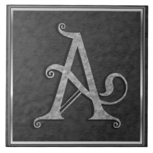 A Monogram "Medieval Grey Stone" Ceramic Tile