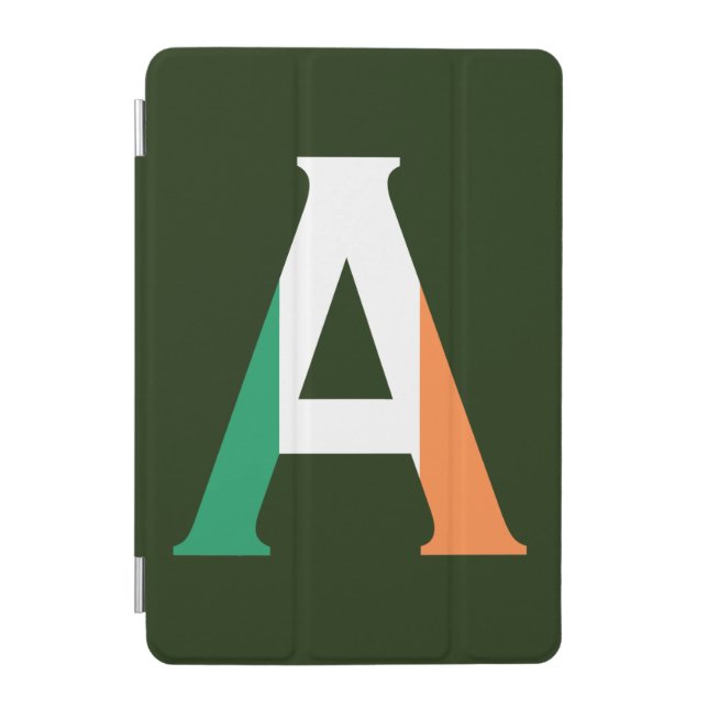 A Monogram overlaid on Irish Flag ipacnt iPad Mini Cover (Front)