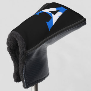A Monogram overlaid on Scottish Flag pccnt Golf Head Cover