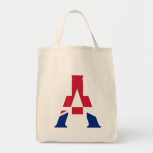 A Monogram overlaid on Union Jack Flag gtt Tote Bag