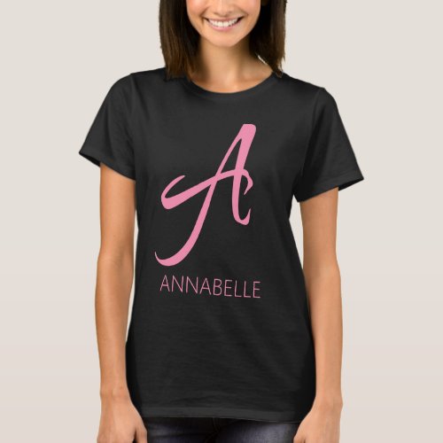 A Monogram Personalized Pink T_Shirt