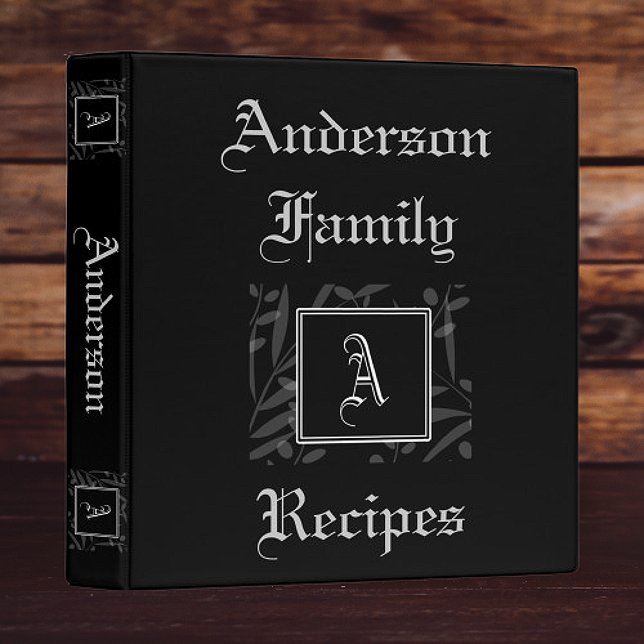 A Monogram Recipe Book Binder (A Monogram Recipe Book Binder)