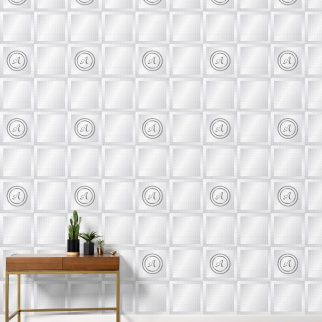 "A" Monogram Wallpaper (Hallway)