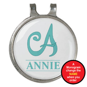 A Monogrammed Hat Clip