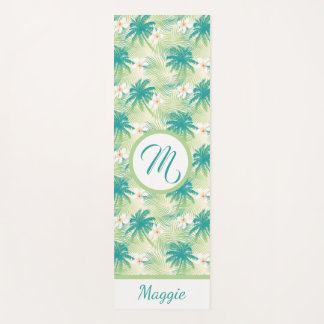 A Monogrammed Tropical Summer Yoga Mat
