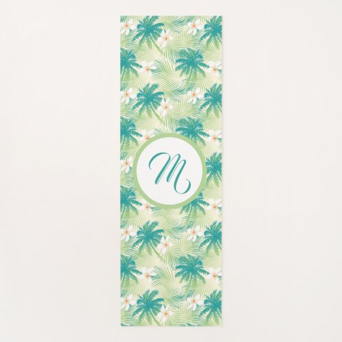 A Monogrammed Tropical Summer Yoga Mat