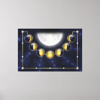 A Month in the Life of the Moon Canvas Print