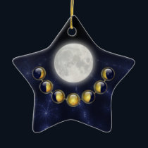 A Month in the Life of the Moon Ornament