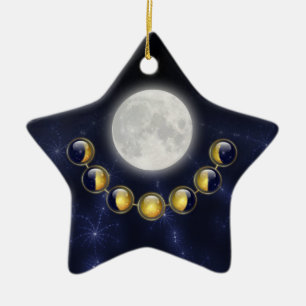 A Month in the Life of the Moon Ornament