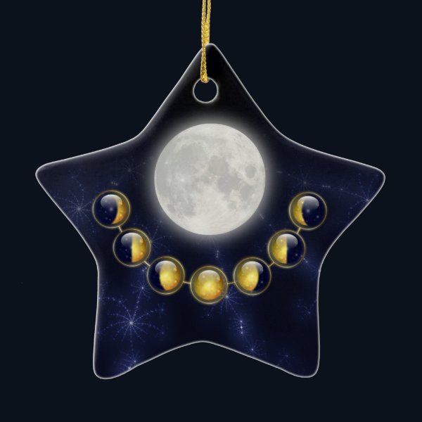 A Month in the Life of the Moon Ornament