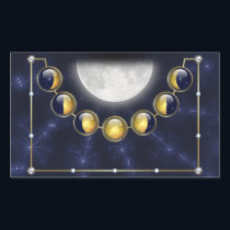 A Month in the Life of the Moon Stickers