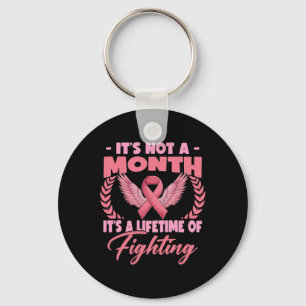 A Month It's Lifetime Breast Cancer Awareness Keychain