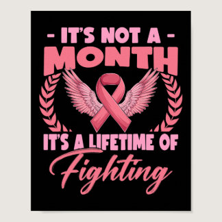 A Month It's Lifetime Breast Cancer Awareness  Poster