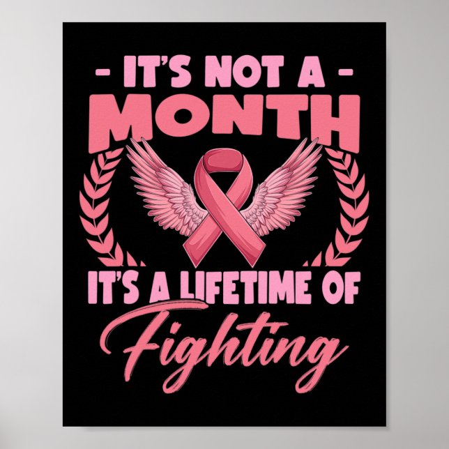 A Month It's Lifetime Breast Cancer Awareness  Poster (Front)