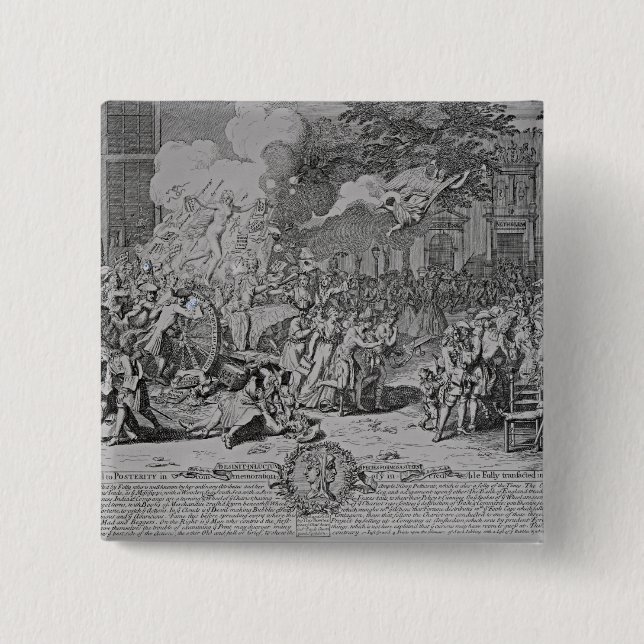 A Monument dedicated to Posterity, 1720 Pinback Button (Front)