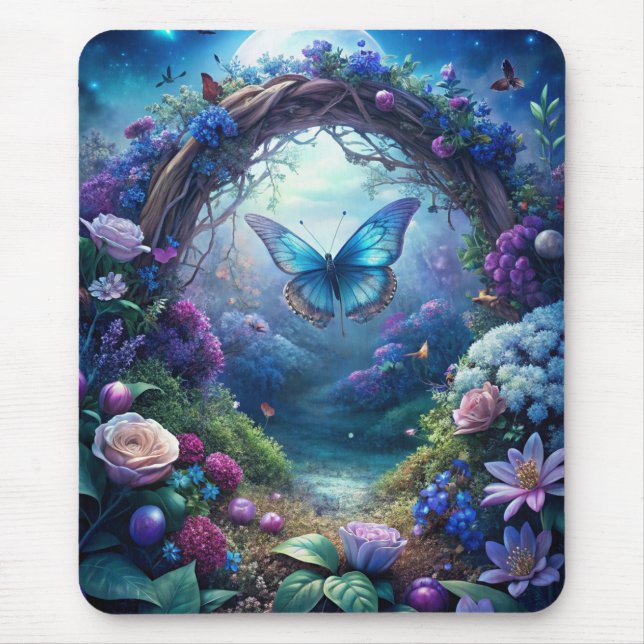 A Moonlit Butterfly Mouse Pad (Front)