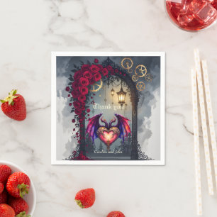 A Moonlit Invitation –Love Turns the Gears of Time Napkins